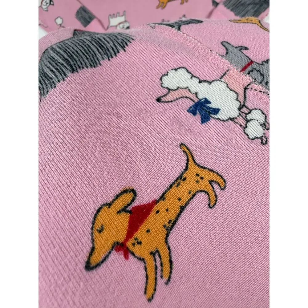 Hanna Andersson Organic Cotton Dog Print Pajama Set Pink Size 4